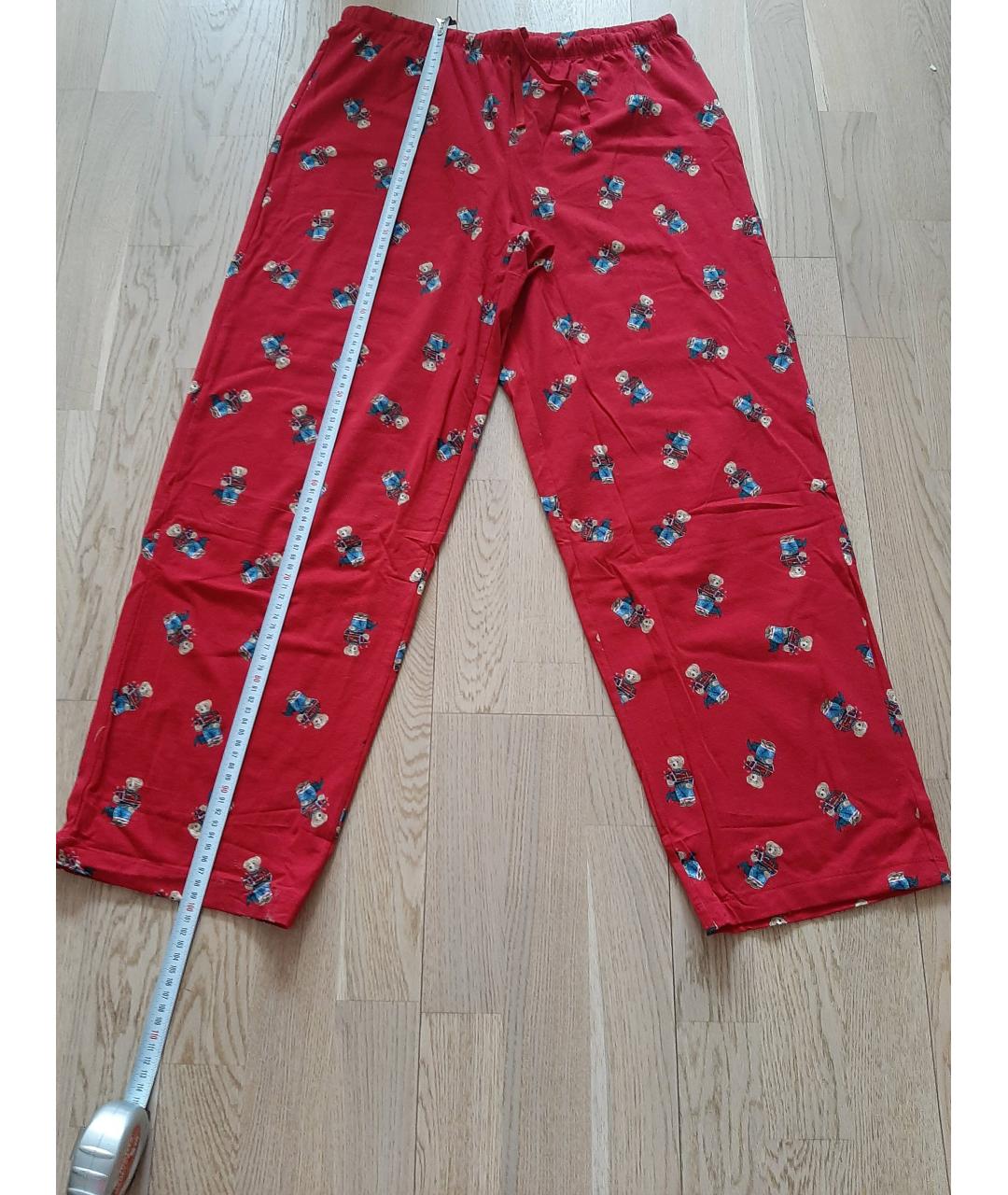 RALPH LAUREN Красная хлопко-эластановая пижама, фото 8