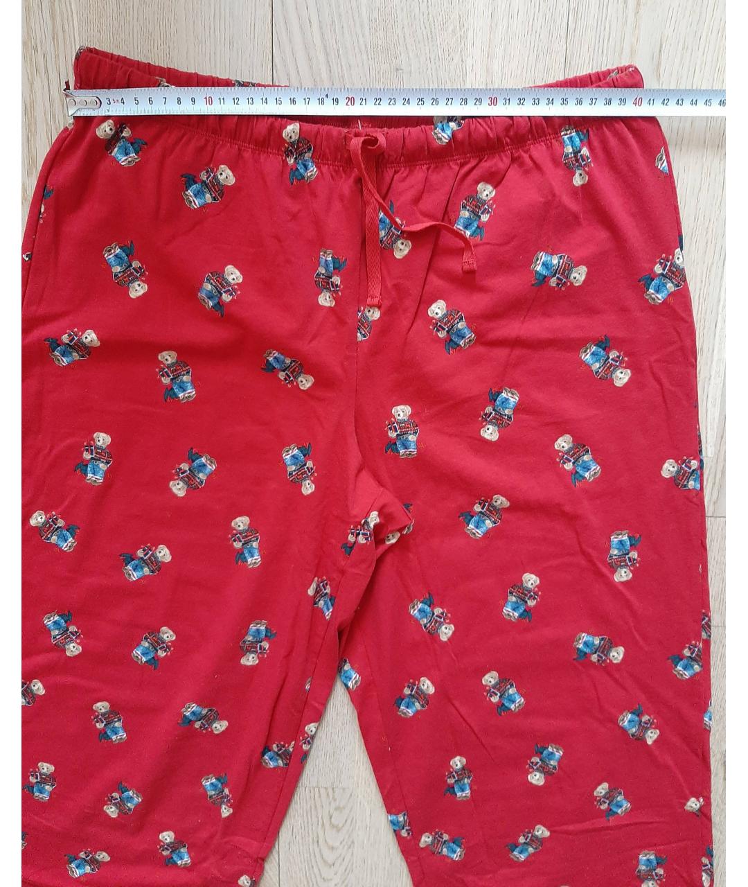 RALPH LAUREN Красная хлопко-эластановая пижама, фото 7