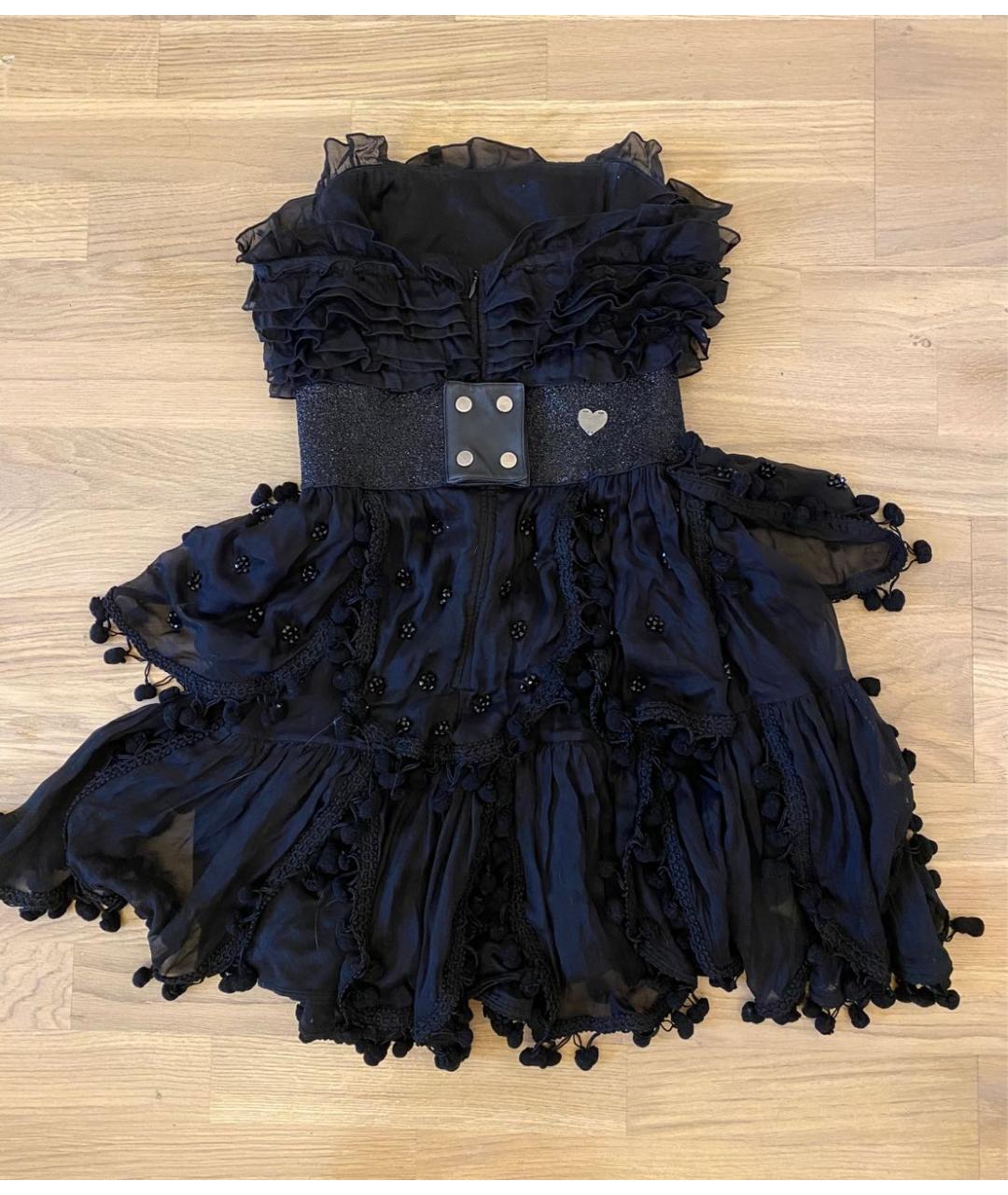 PHILIPP PLEIN Черное вискозное коктейльное платье, фото 3