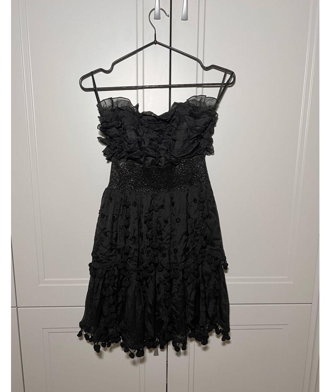 PHILIPP PLEIN Черное вискозное коктейльное платье, фото 5