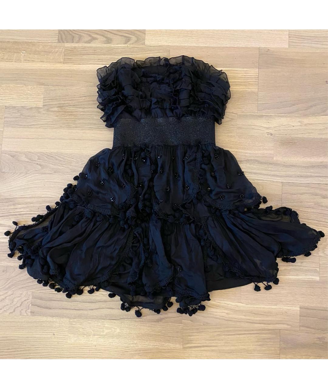 PHILIPP PLEIN Черное вискозное коктейльное платье, фото 4