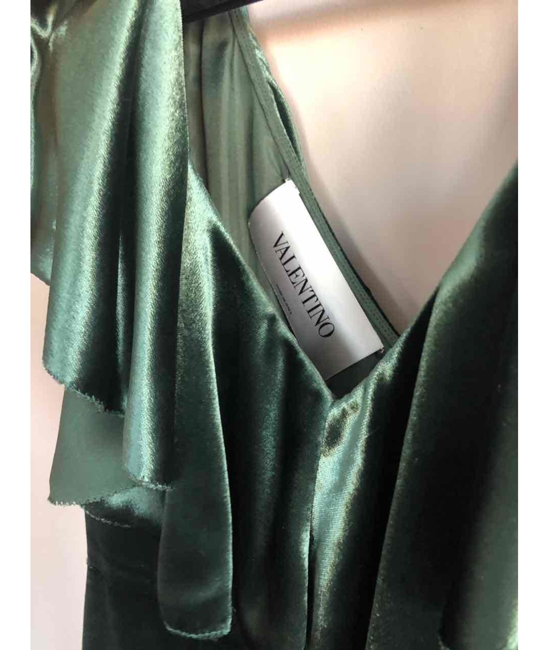 VALENTINO Зеленые вискозное коктейльное платье, фото 2
