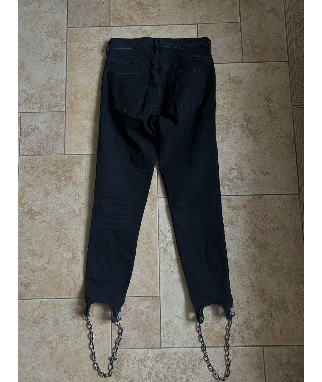 DIESEL Черные хлопко-полиэстеровые джинсы слим, фото 2