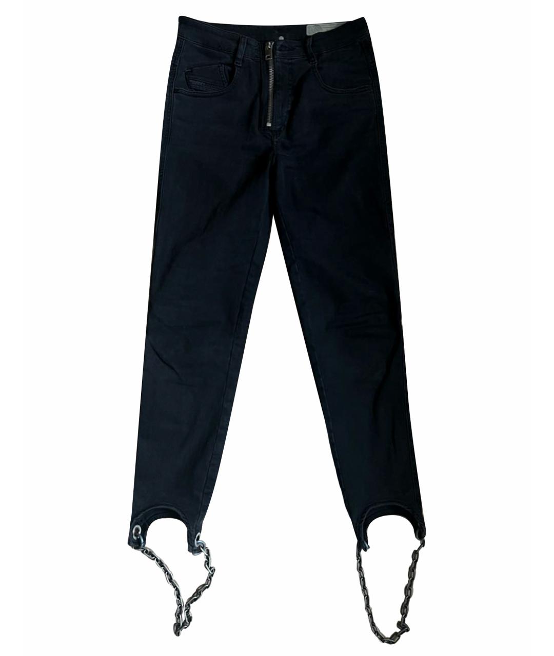 DIESEL Черные хлопко-полиэстеровые джинсы слим, фото 1