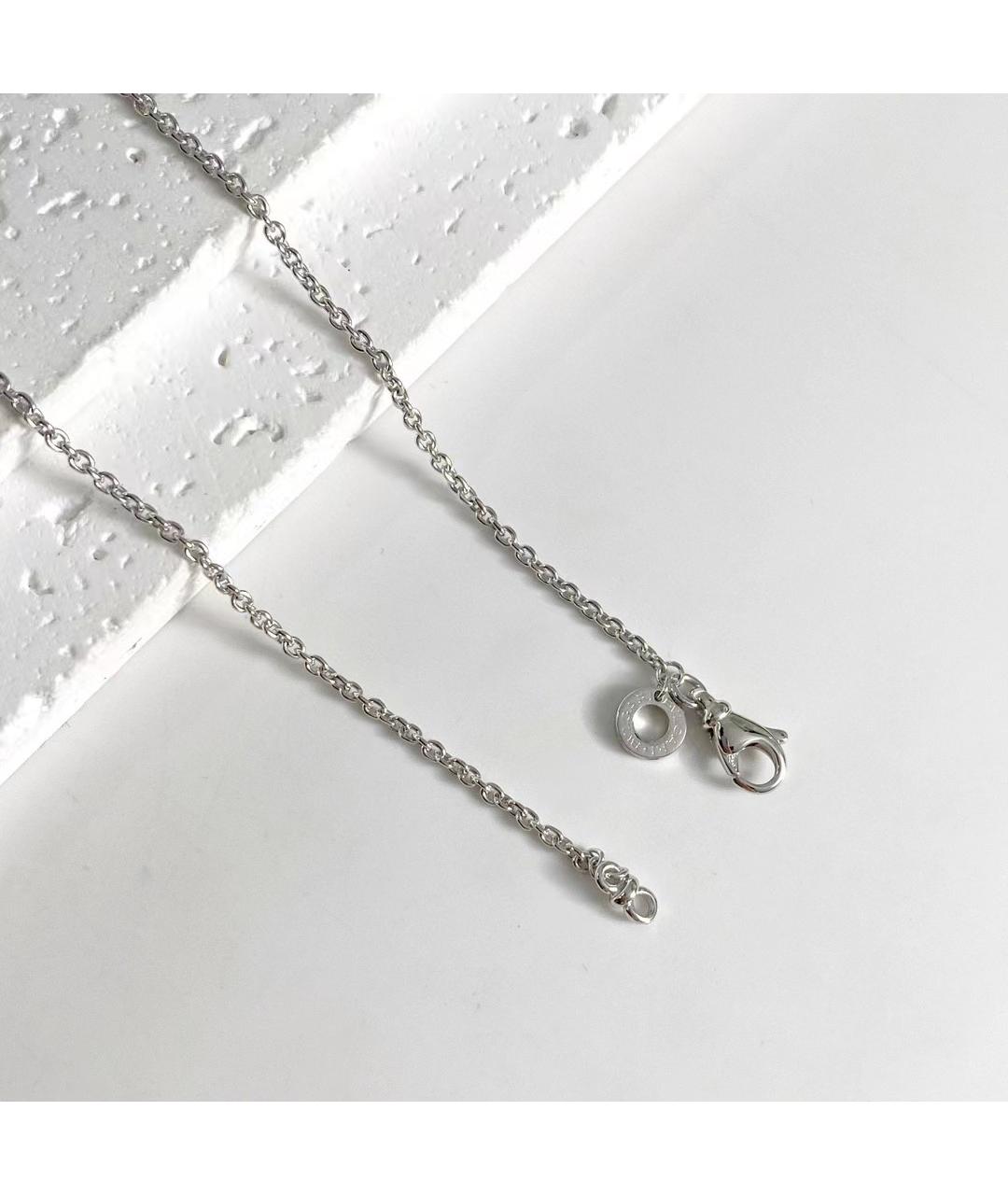 BVLGARI Серебряное колье из белого золота, фото 4