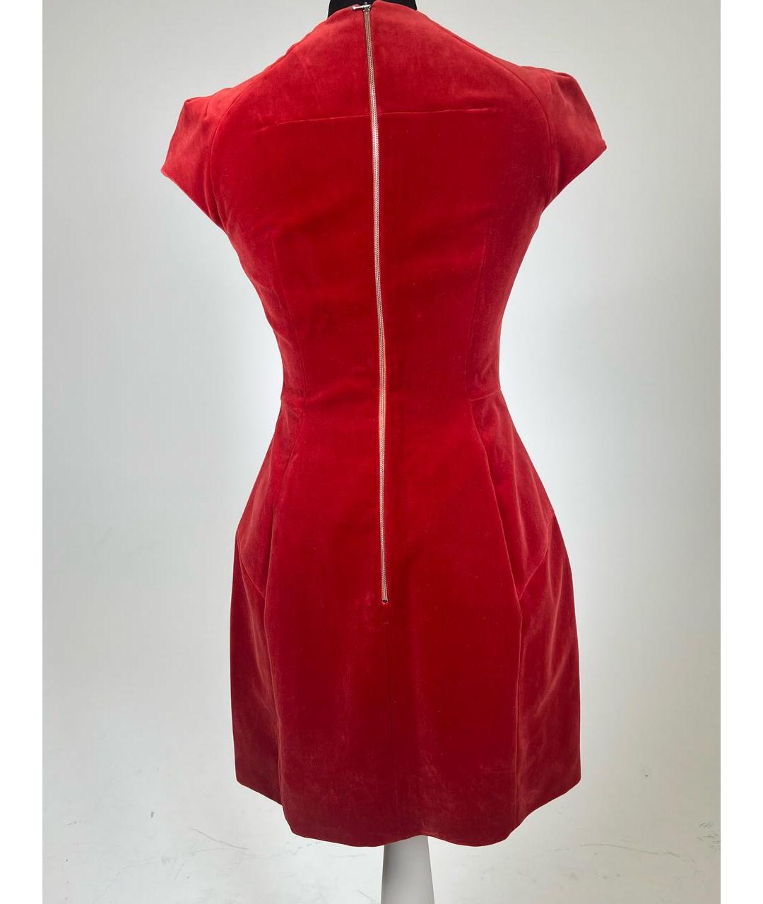 CARVEN Красное ацетатное коктейльное платье, фото 2