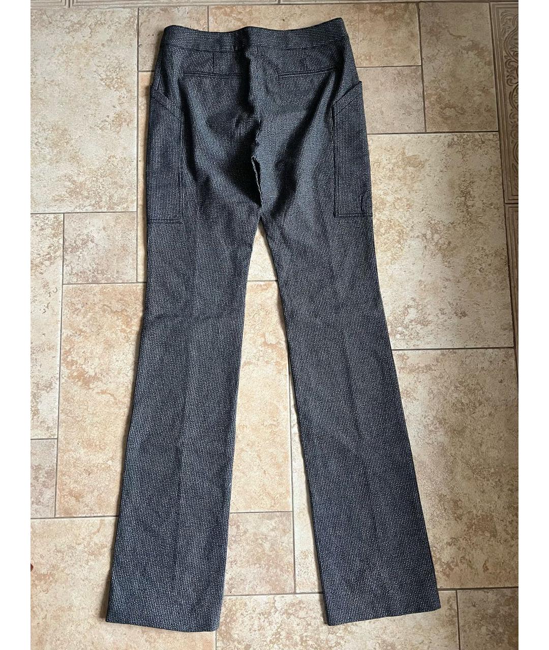 STELLA MCCARTNEY Серые шерстяные прямые брюки, фото 2