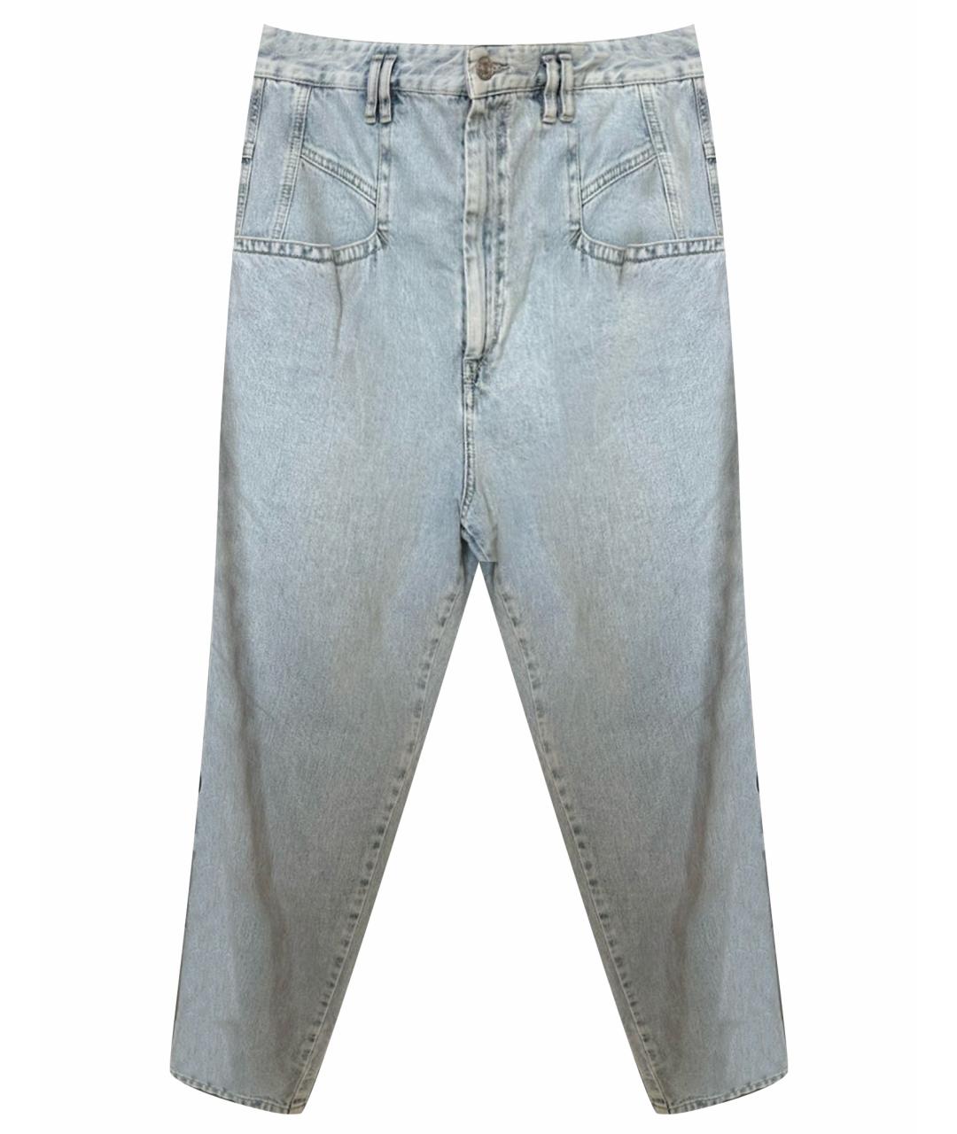 ISABEL MARANT Голубые хлопко-эластановые джинсы слим, фото 1