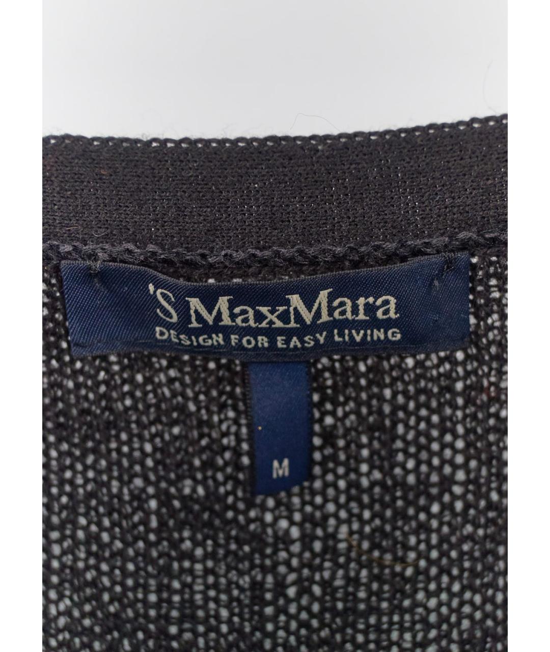 'S MAX MARA Серый шерстяной кардиган, фото 3