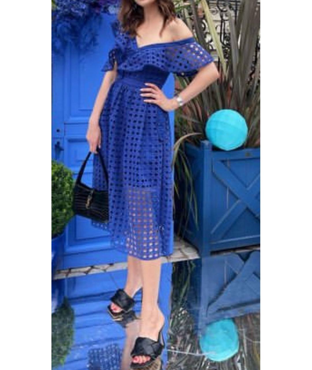SELF-PORTRAIT Синее коктейльное платье, фото 6