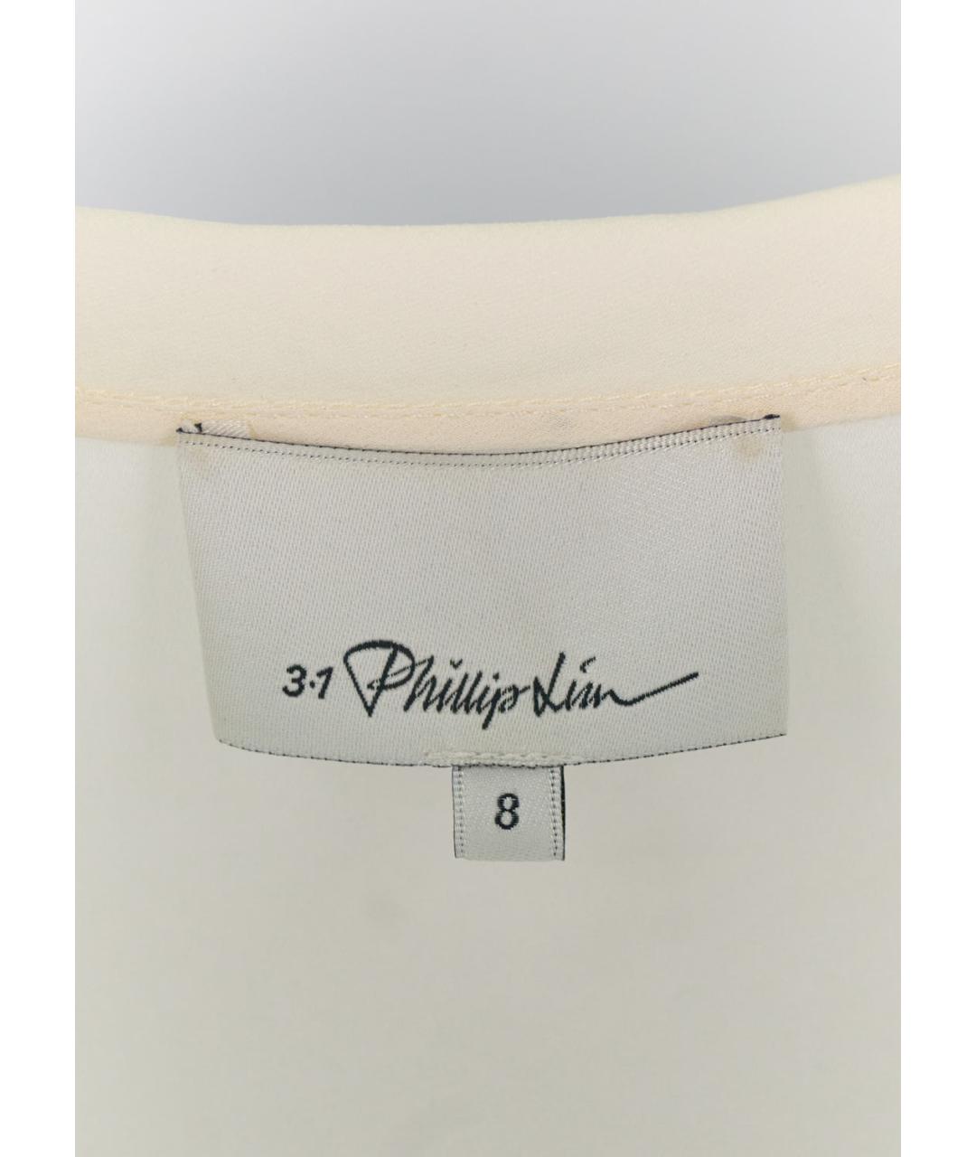 3.1 PHILLIP LIM Белая шелковая блузы, фото 3