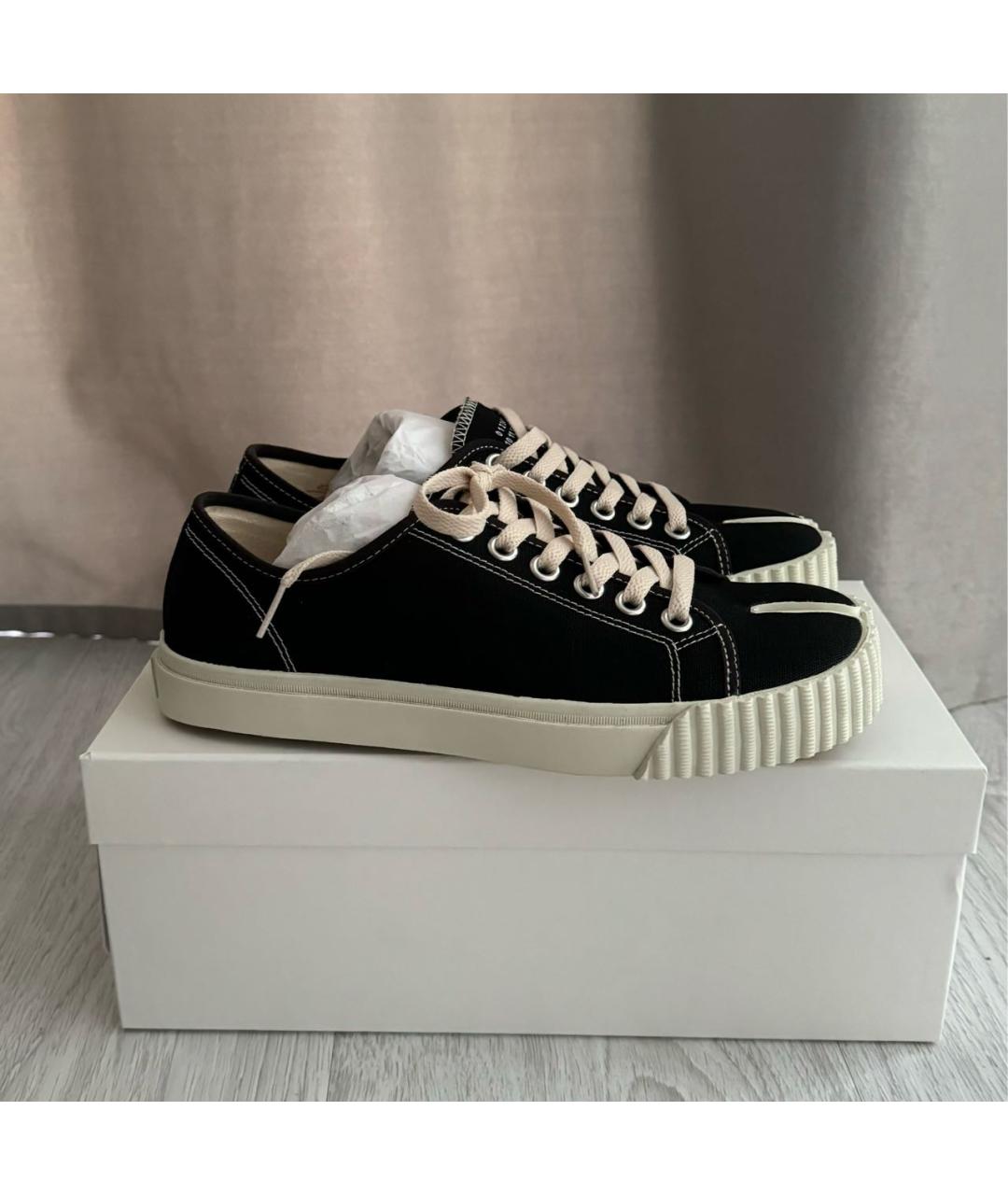 MAISON MARGIELA Черные текстильные кеды, фото 7