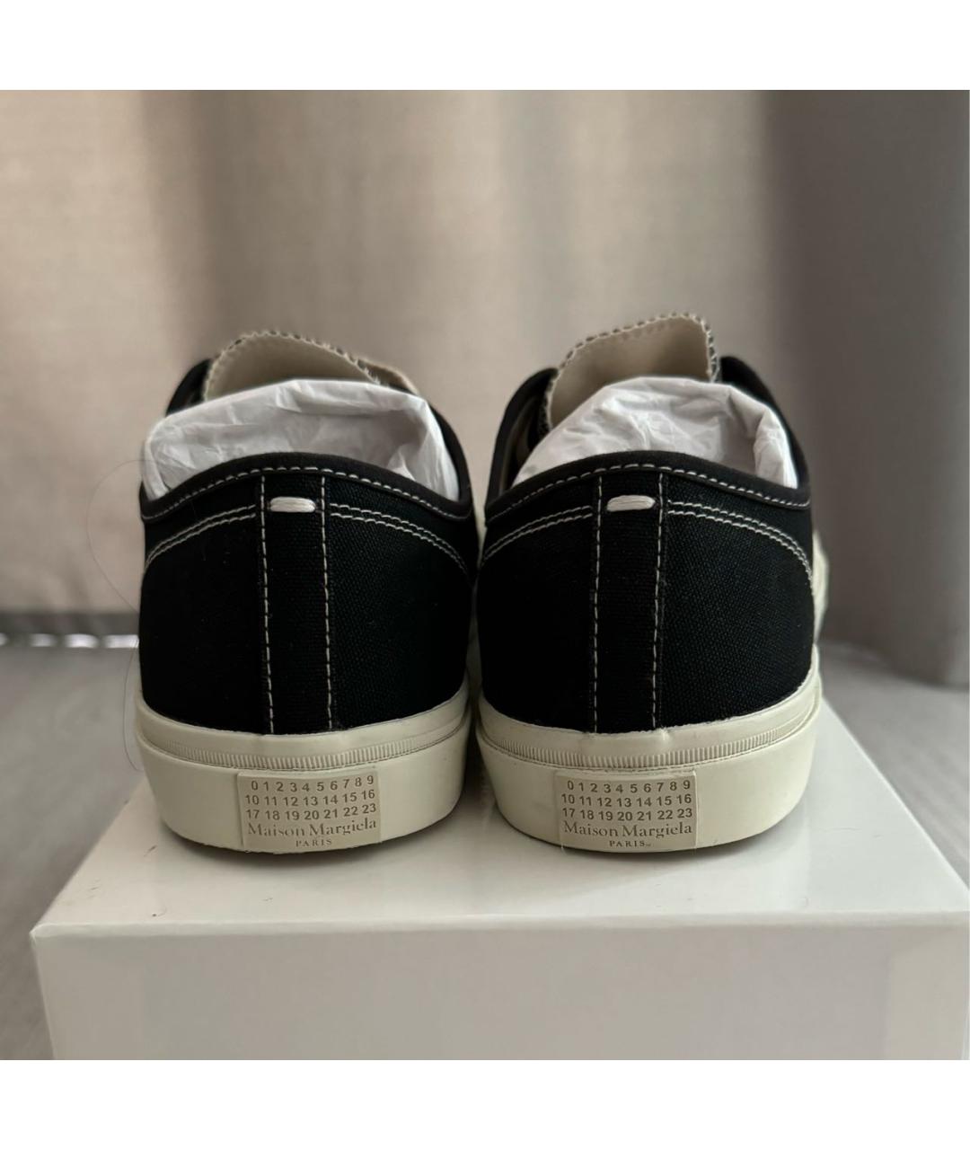 MAISON MARGIELA Черные текстильные кеды, фото 4