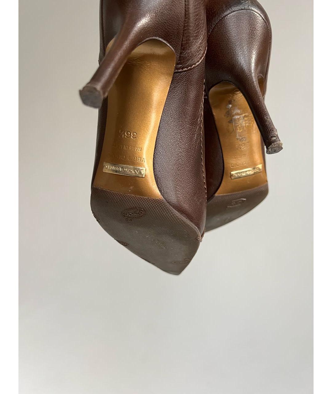 DOLCE&GABBANA Коричневые кожаные туфли, фото 5
