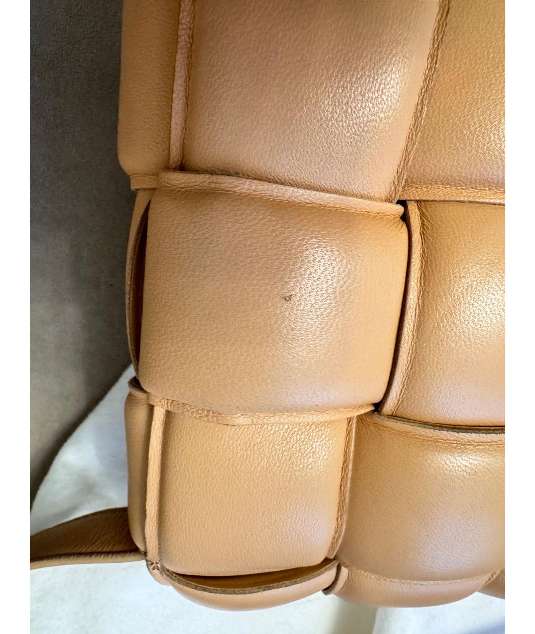 BOTTEGA VENETA Бежевая кожаная сумка через плечо, фото 8