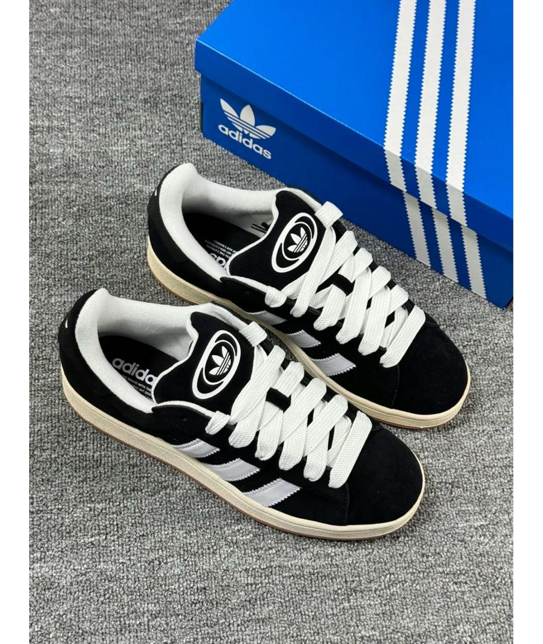 ADIDAS Черные замшевые низкие кроссовки / кеды, фото 5