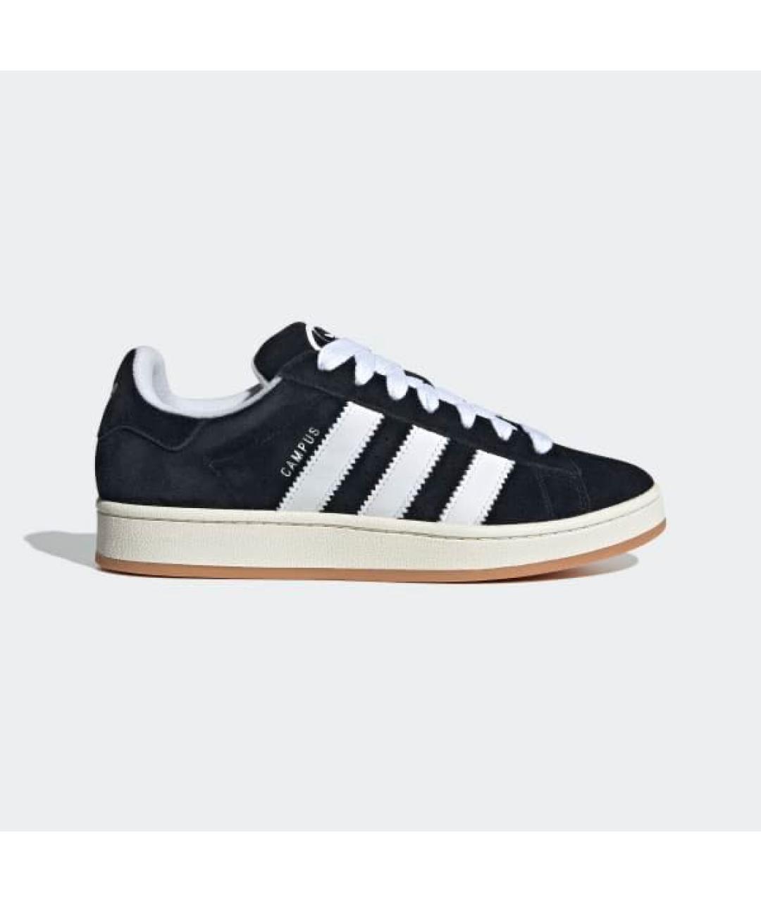 ADIDAS Черные замшевые низкие кроссовки / кеды, фото 8