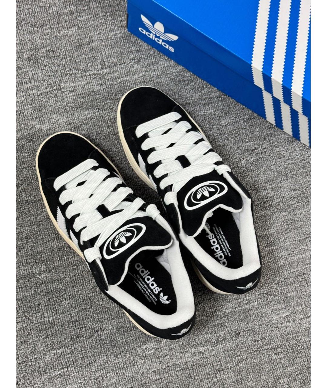 ADIDAS Черные замшевые низкие кроссовки / кеды, фото 4