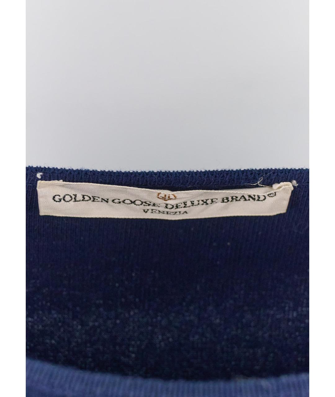 GOLDEN GOOSE DELUXE BRAND Синий хлопковый джемпер / свитер, фото 3