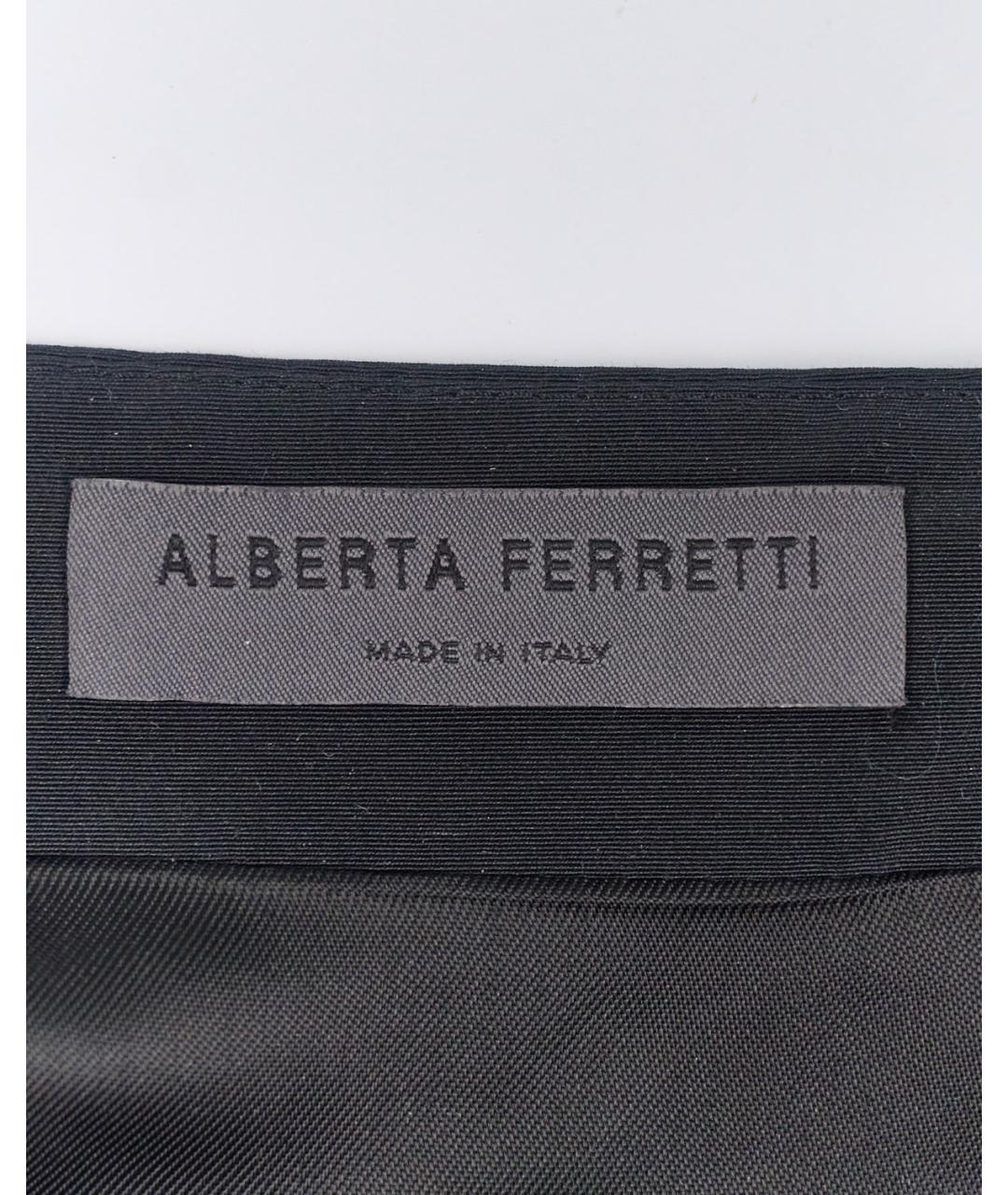 ALBERTA FERRETTI Серый шерстяной костюм с брюками, фото 3