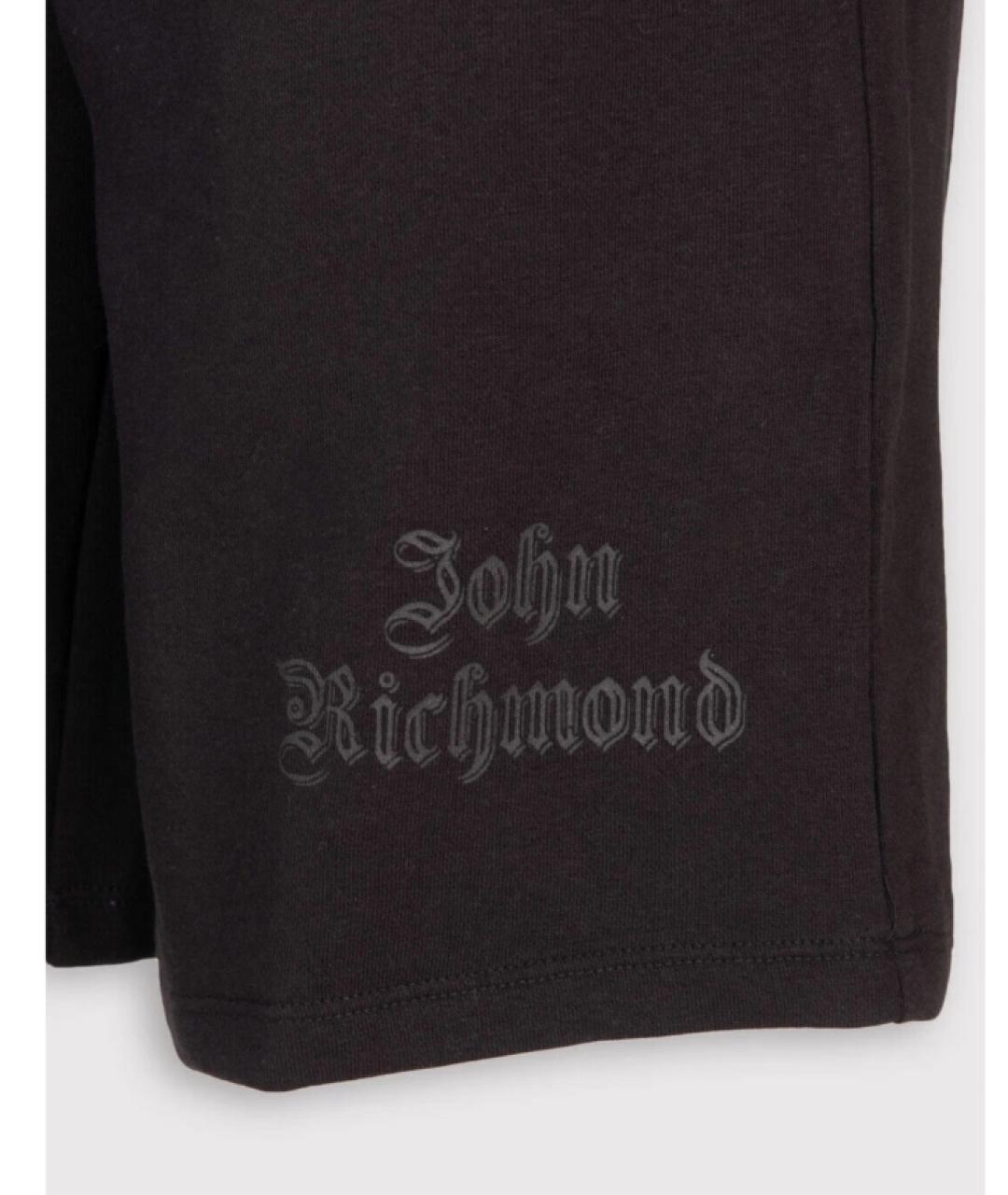 JOHN RICHMOND Черные хлопковые шорты, фото 3