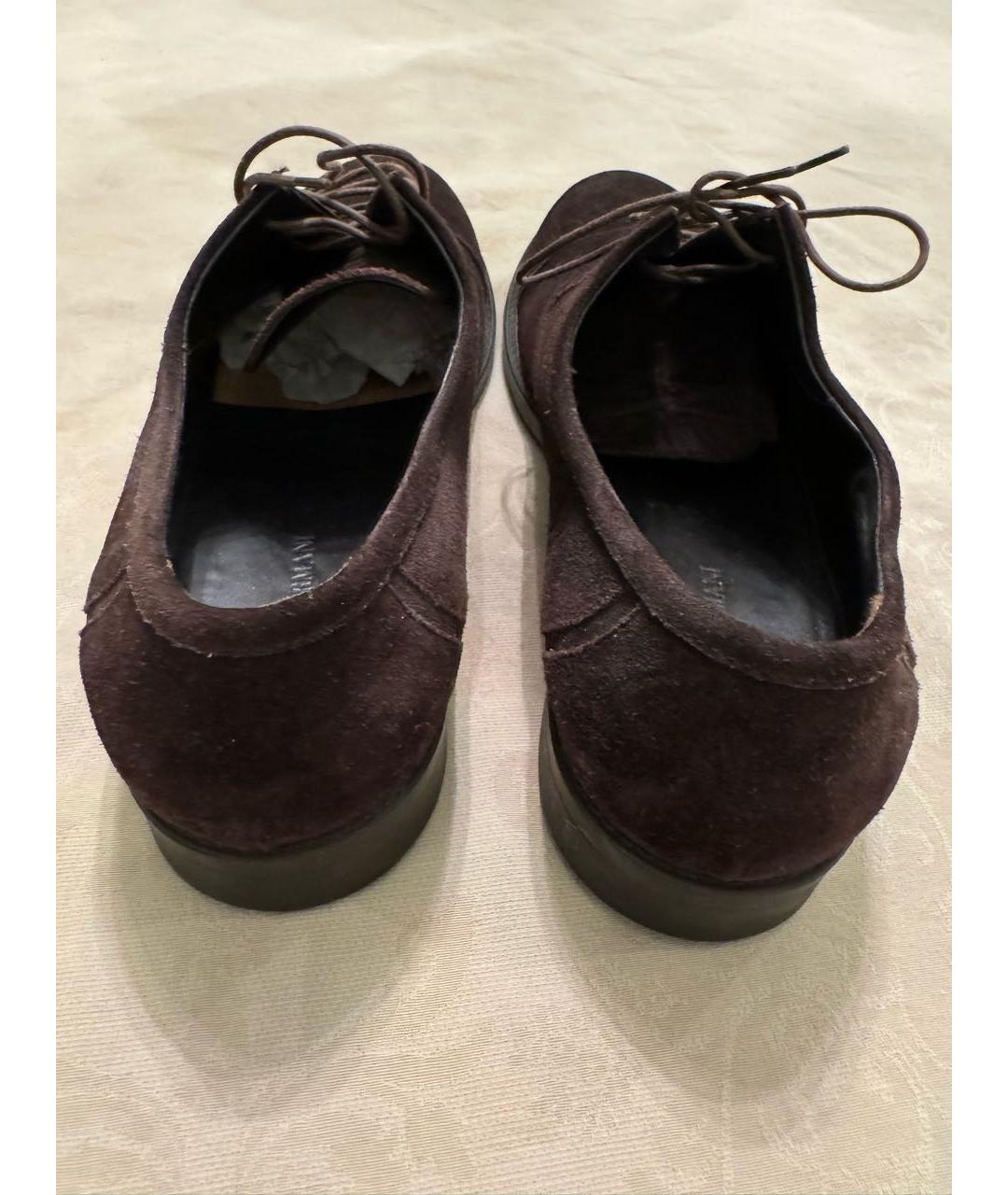 EMPORIO ARMANI Коричневые замшевые туфли, фото 4