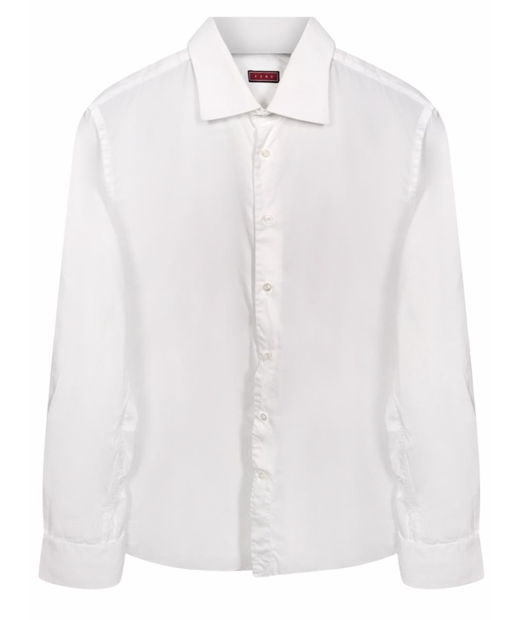 FERU Белая хлопковая классическая рубашка, фото 1