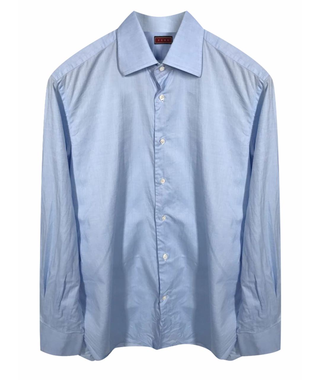 FERU Голубая хлопковая классическая рубашка, фото 1