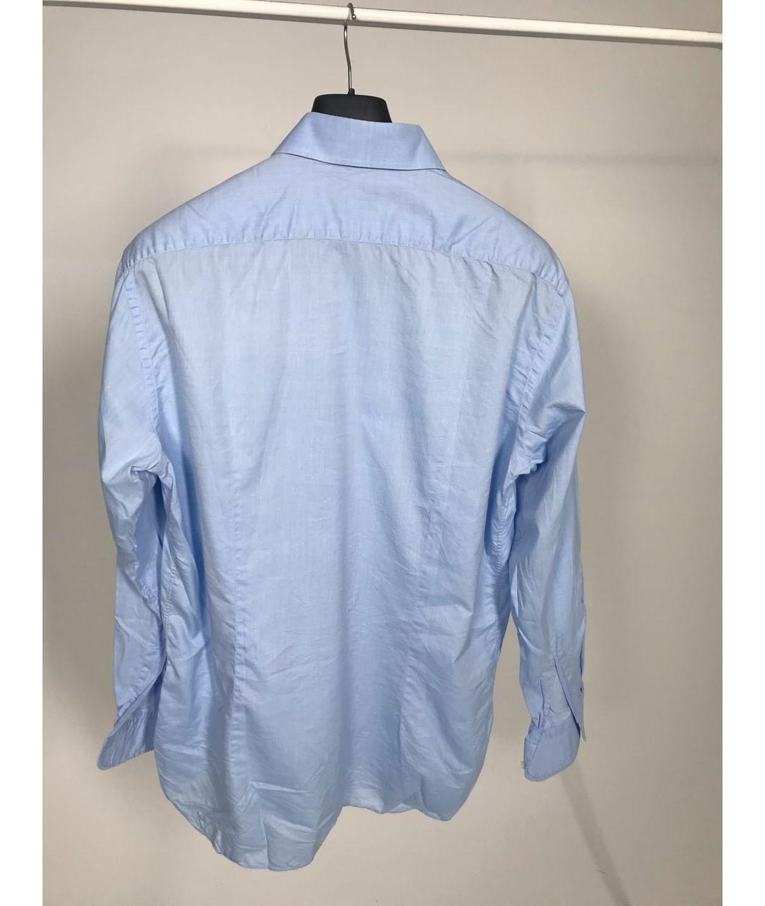 FERU Голубая хлопковая классическая рубашка, фото 2
