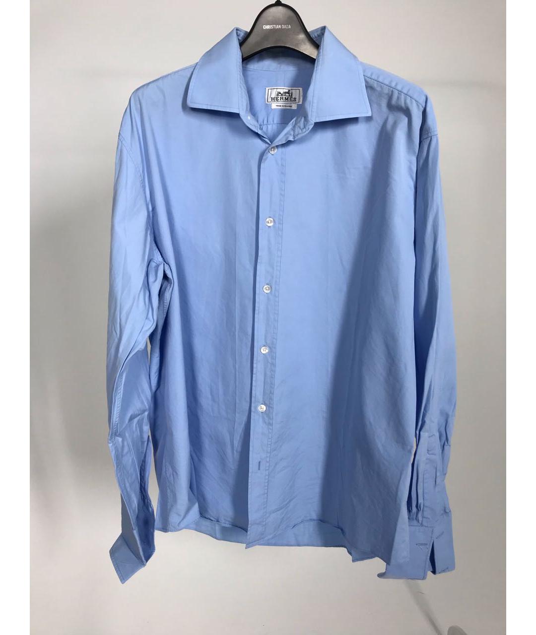 HERMES PRE-OWNED Голубая хлопковая классическая рубашка, фото 6