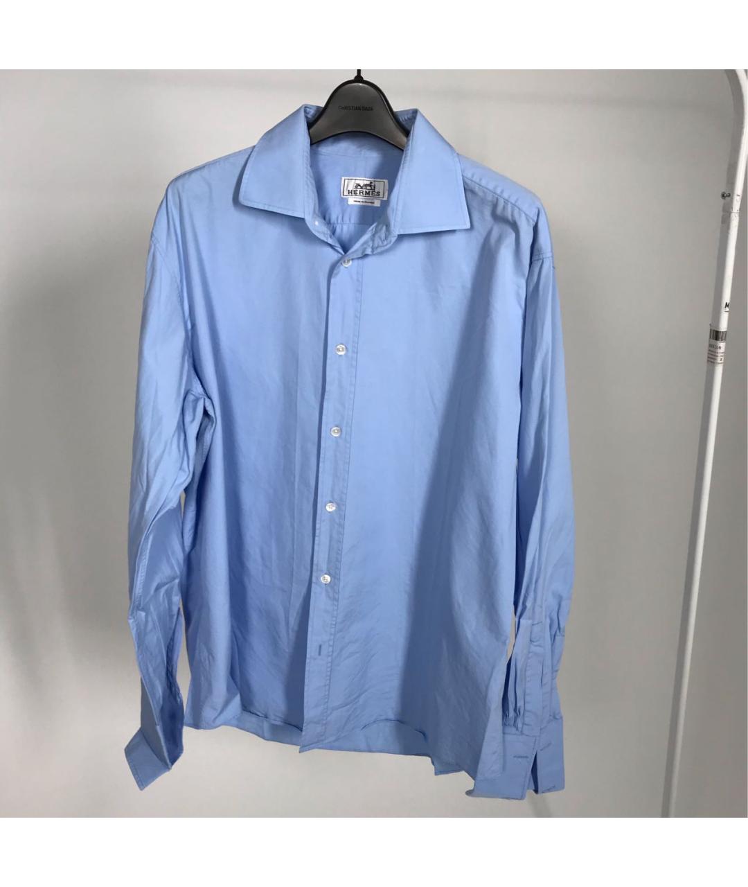 HERMES PRE-OWNED Голубая хлопковая классическая рубашка, фото 2