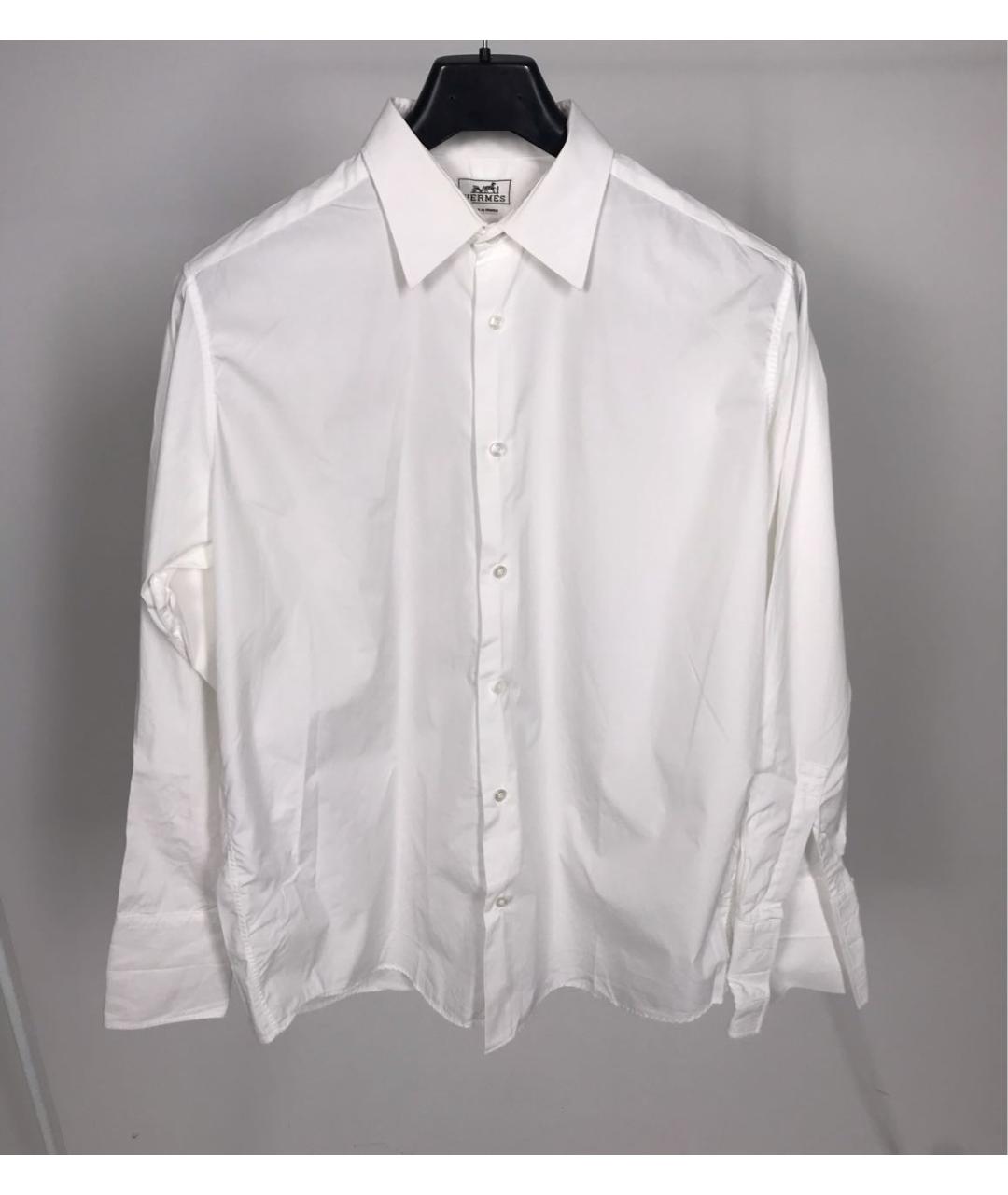 HERMES Белая хлопковая классическая рубашка, фото 5