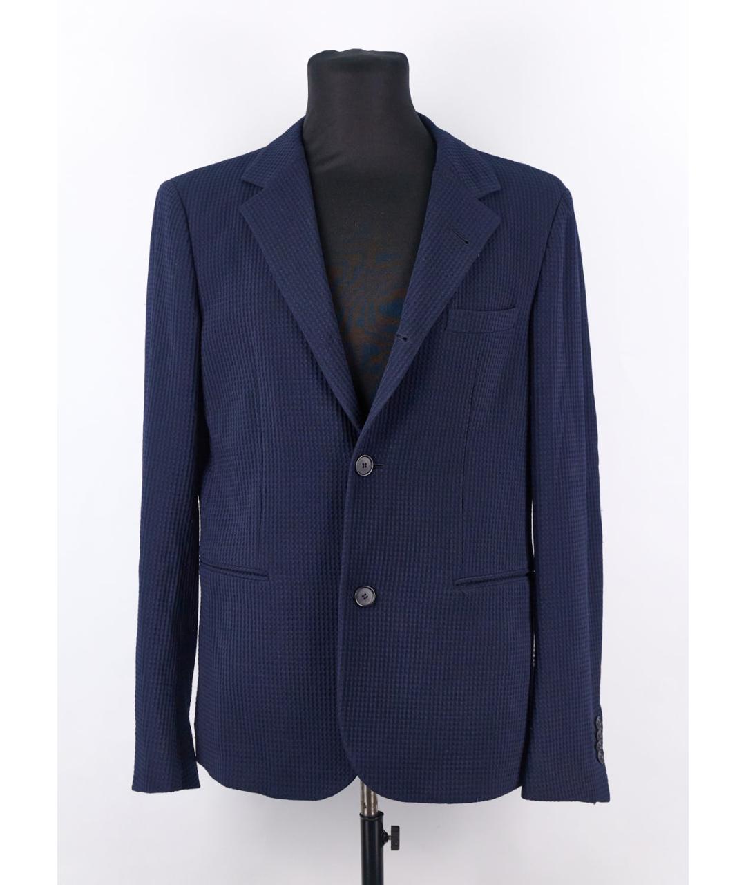 ARMANI COLLEZIONI Темно-синий шерстяной пиджак, фото 6