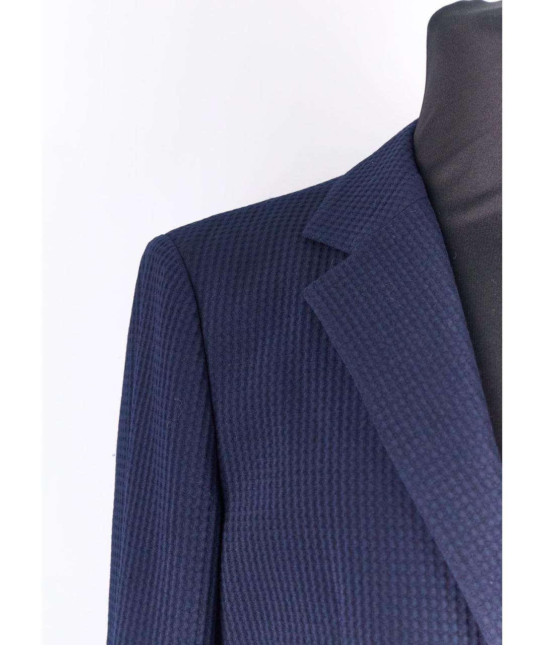 ARMANI COLLEZIONI Темно-синий шерстяной пиджак, фото 5