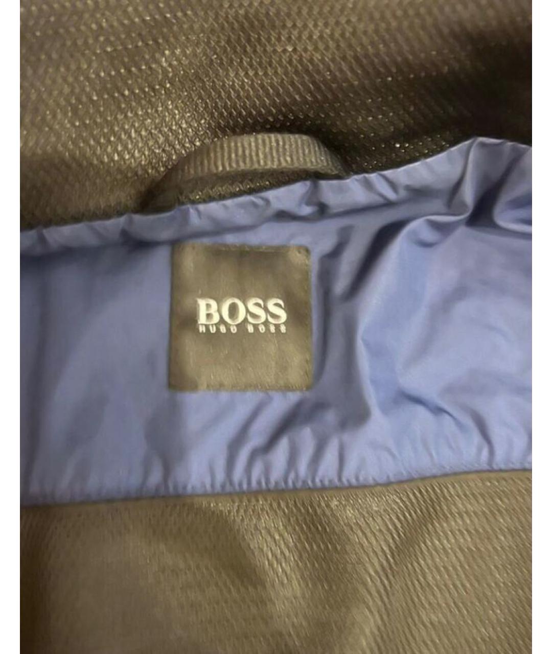 HUGO BOSS Темно-синяя синтетическая куртка, фото 4
