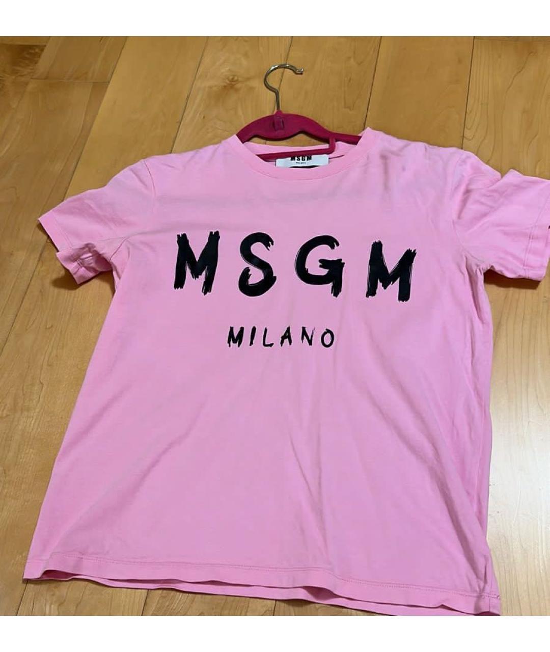 MSGM Розовая футболка, фото 3