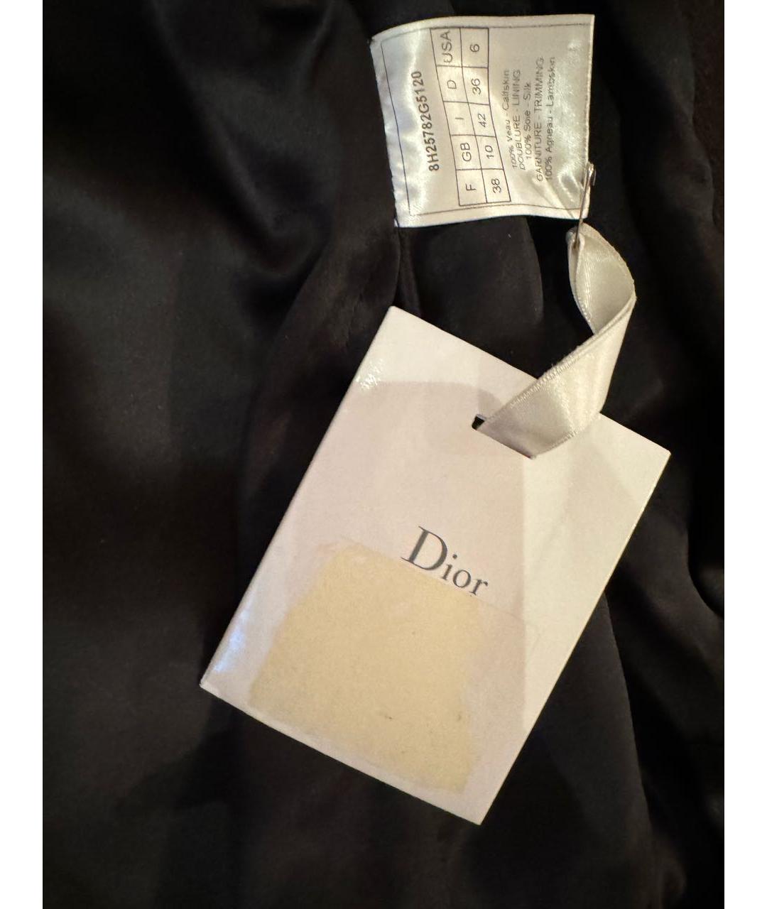 CHRISTIAN DIOR PRE-OWNED Коричневая меховая куртка, фото 4