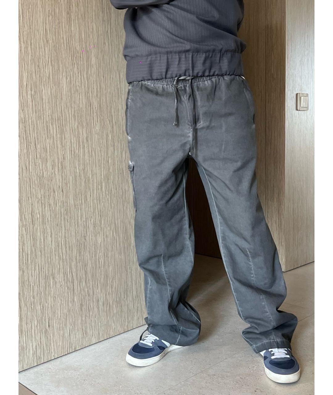 A-COLD-WALL* Антрацитовые хлопковые повседневные брюки, фото 4