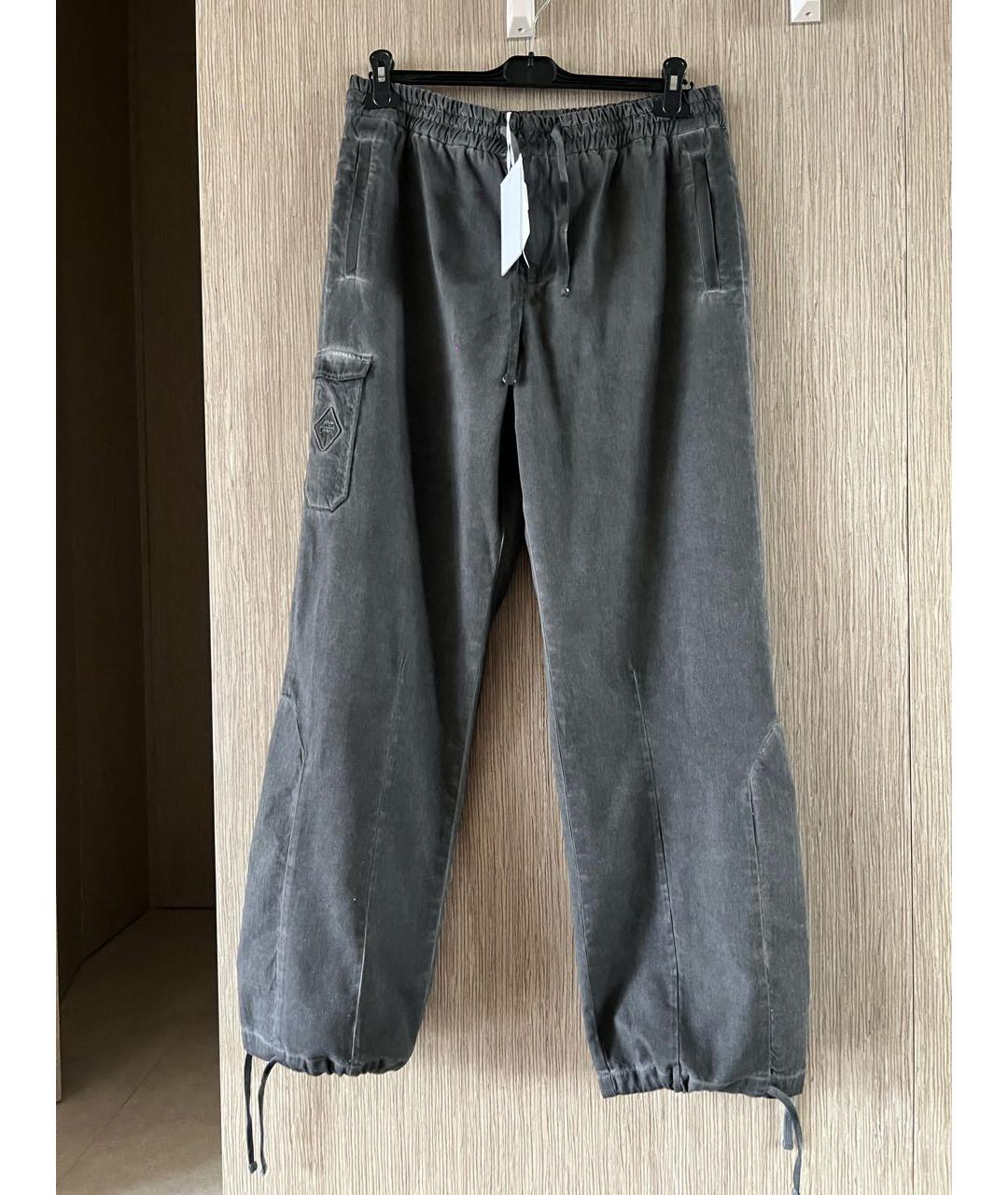 A-COLD-WALL* Антрацитовые хлопковые повседневные брюки, фото 8