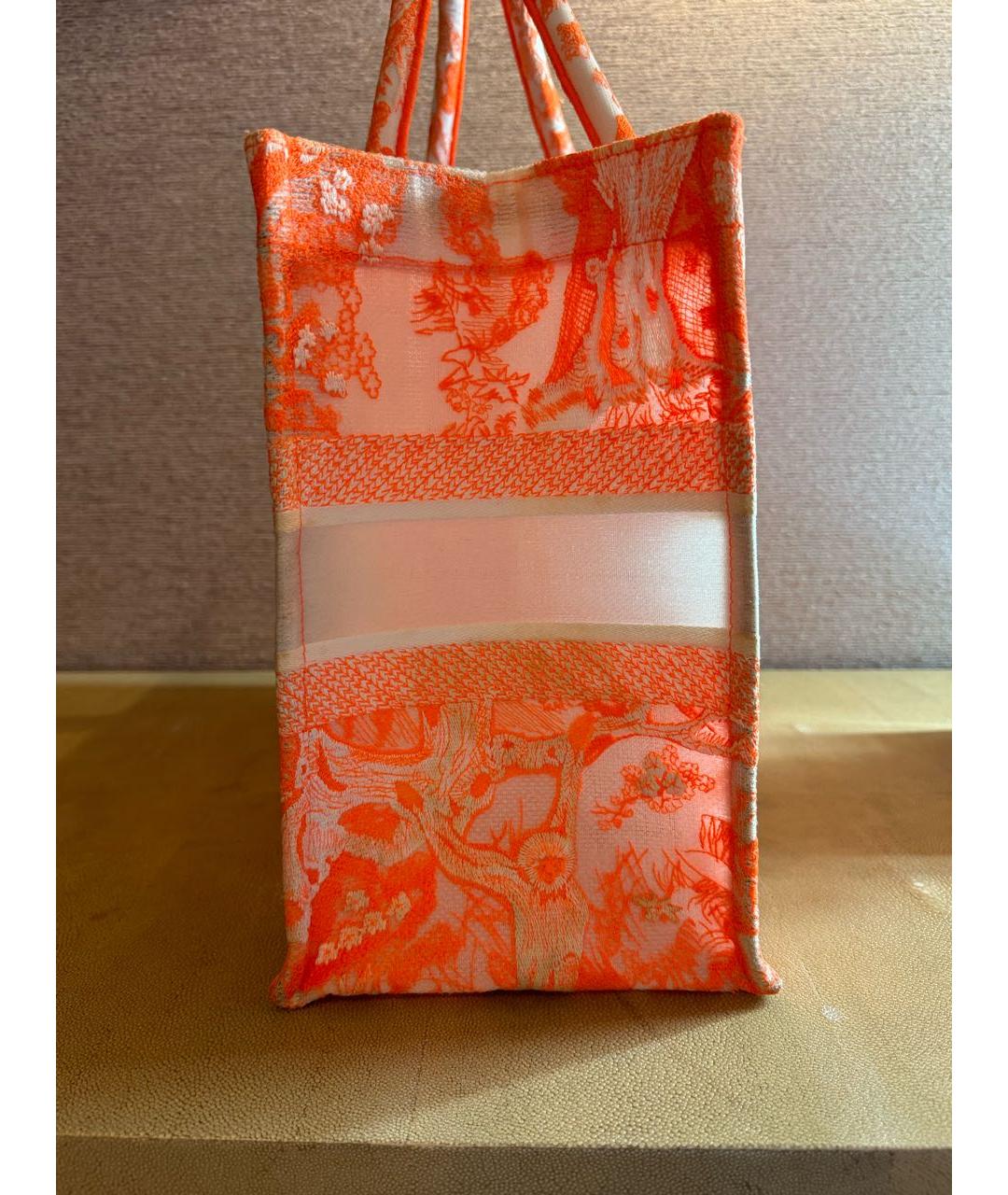 CHRISTIAN DIOR PRE-OWNED Оранжевая тканевая сумка тоут, фото 2