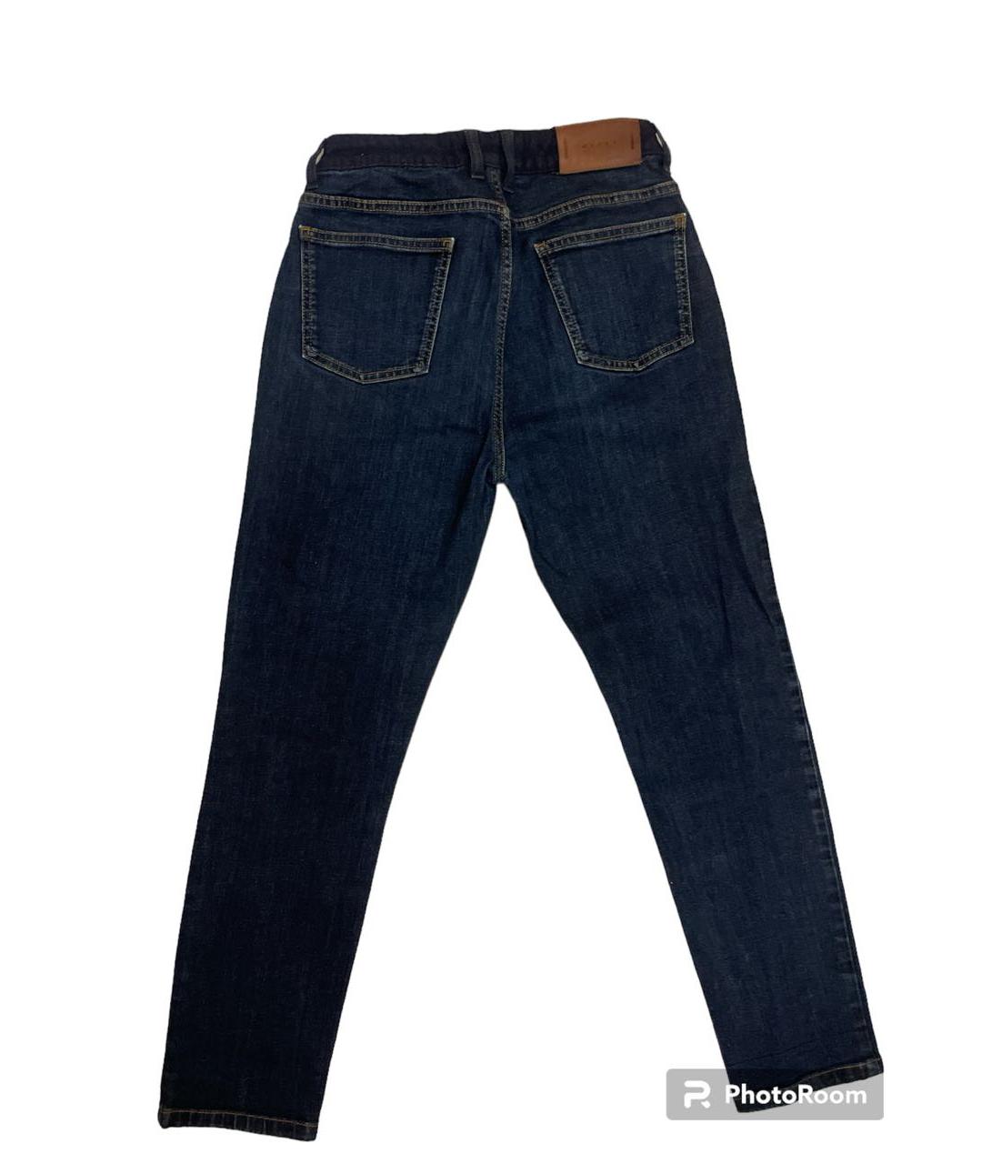 MARNI Темно-синие хлопковые прямые джинсы, фото 3