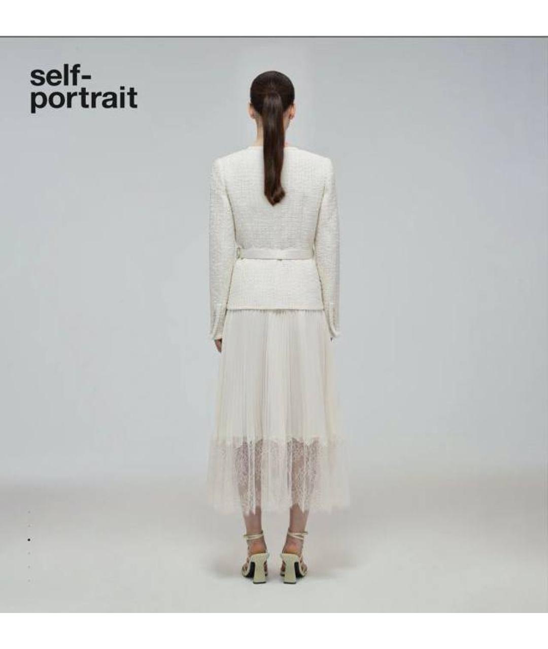 SELF-PORTRAIT Белое полиэстеровое свадебное платье, фото 2