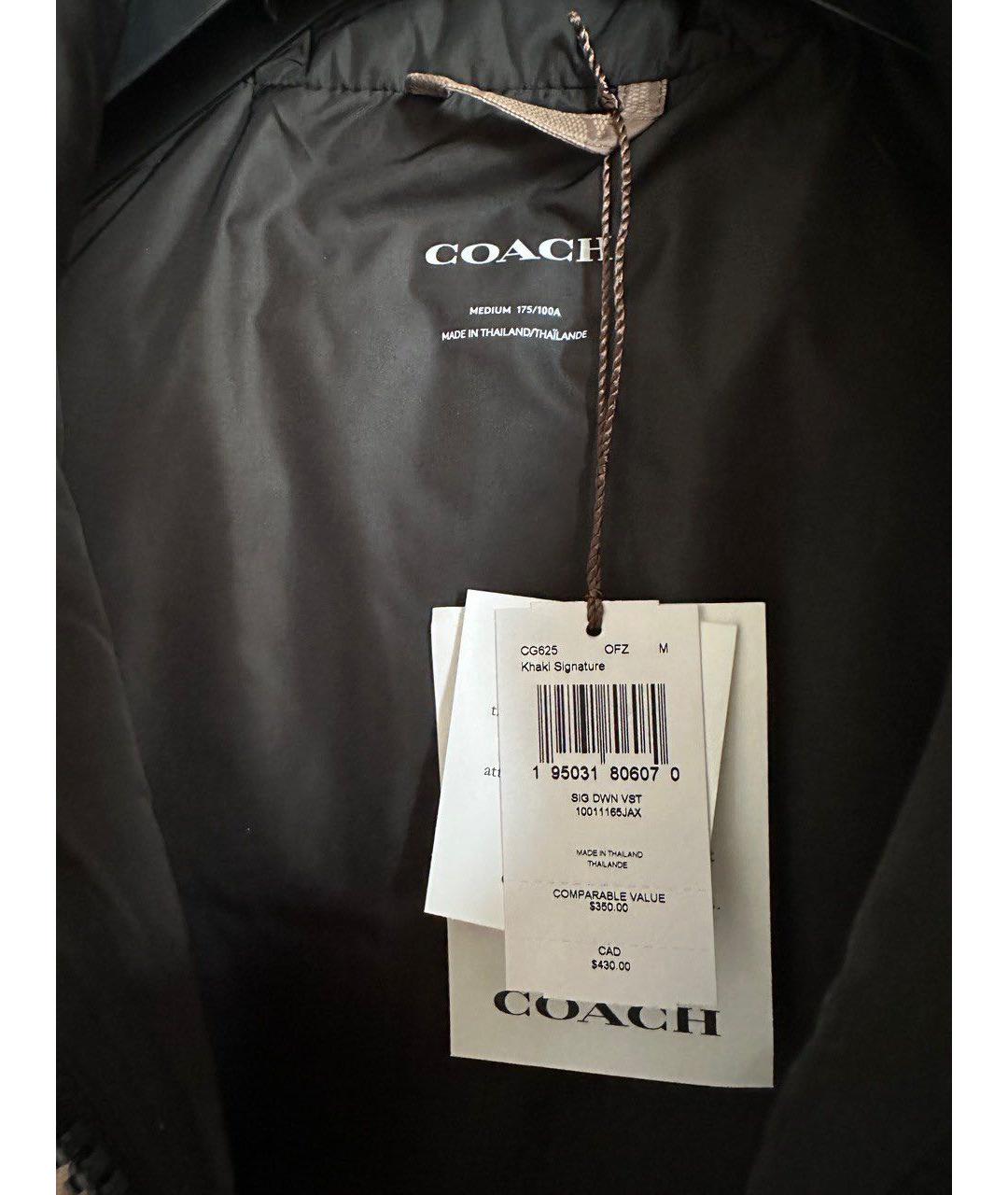 COACH Коричневый жилет, фото 7
