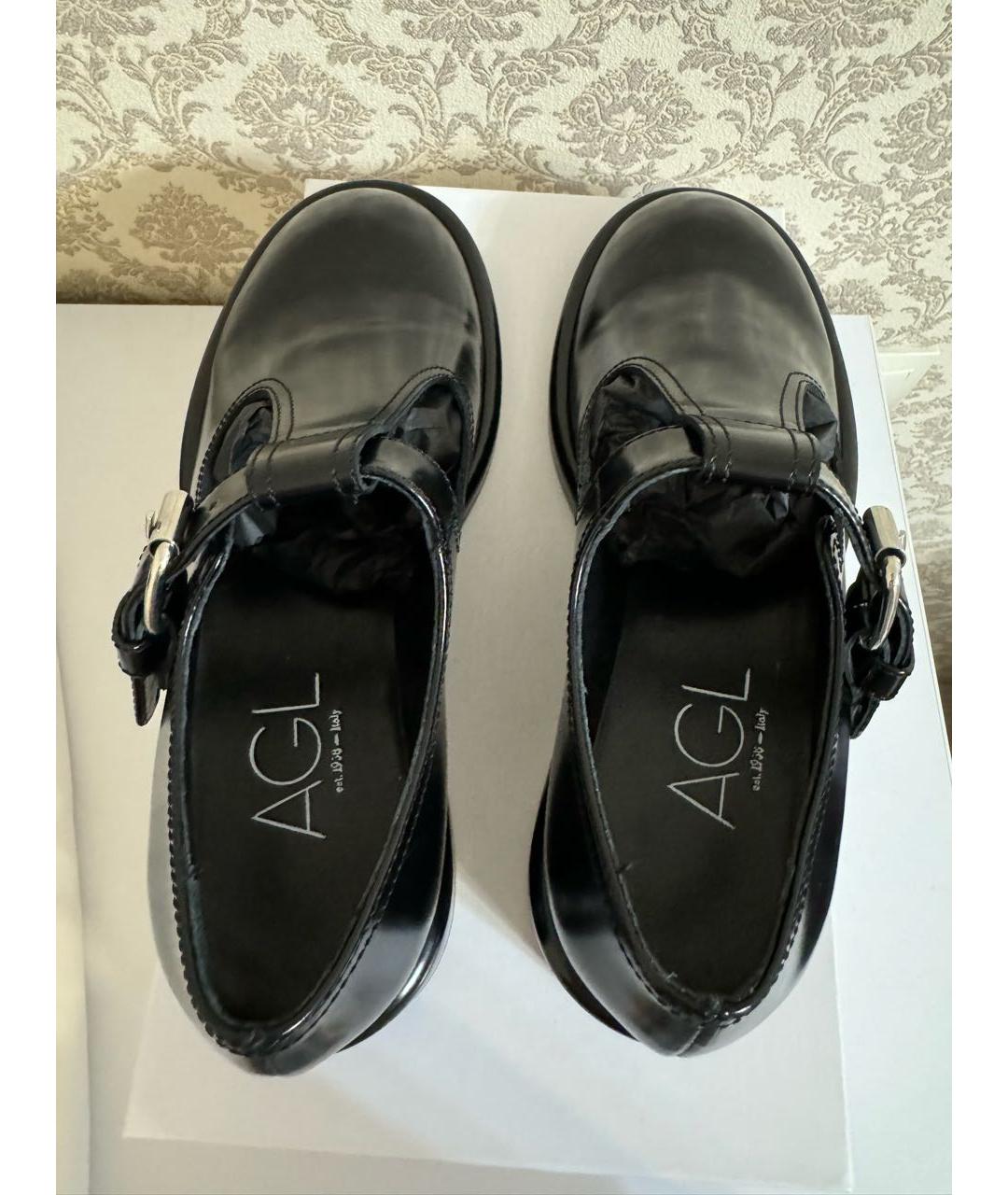 AGL Черные кожаные туфли, фото 3