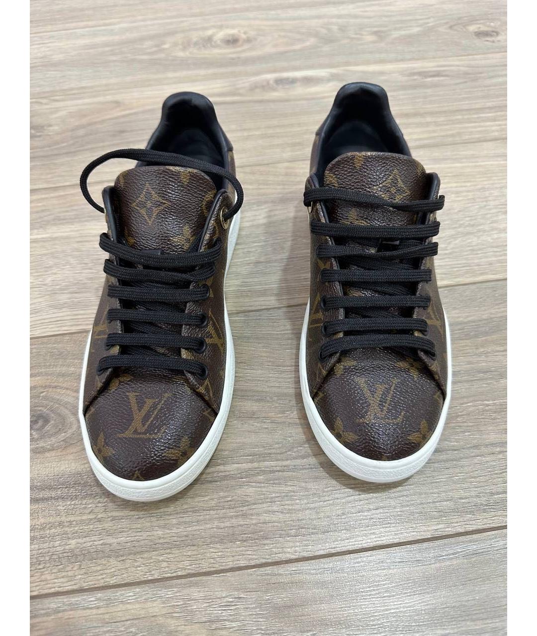 LOUIS VUITTON PRE-OWNED Коричневые кеды, фото 2