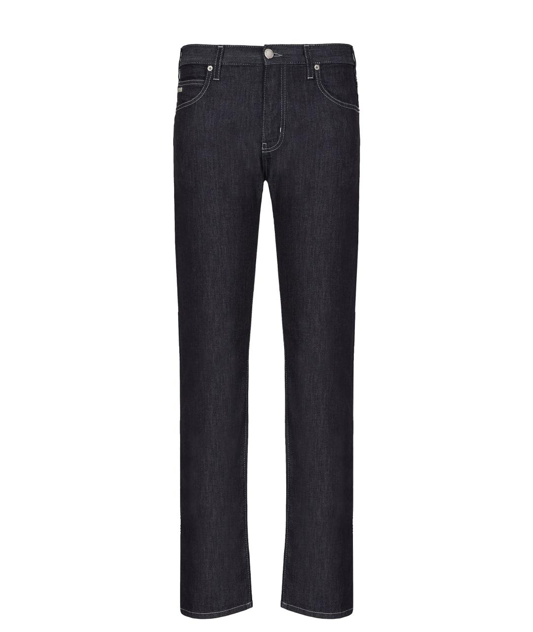 EMPORIO ARMANI Синие хлопковые джинсы скинни, фото 1