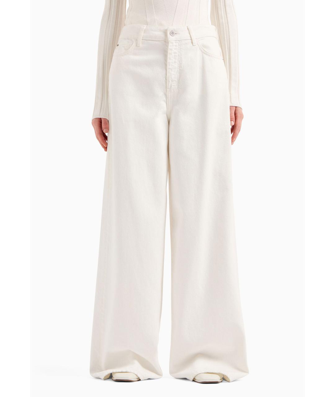 EMPORIO ARMANI Белые прямые джинсы, фото 4