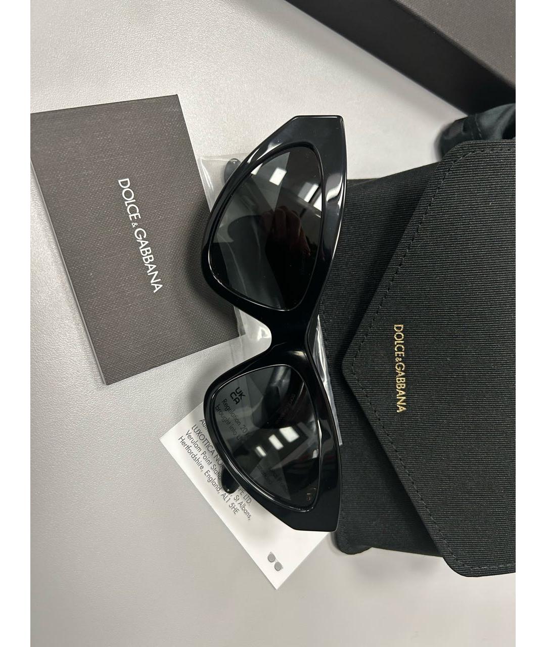 DOLCE&GABBANA Черные пластиковые солнцезащитные очки, фото 6