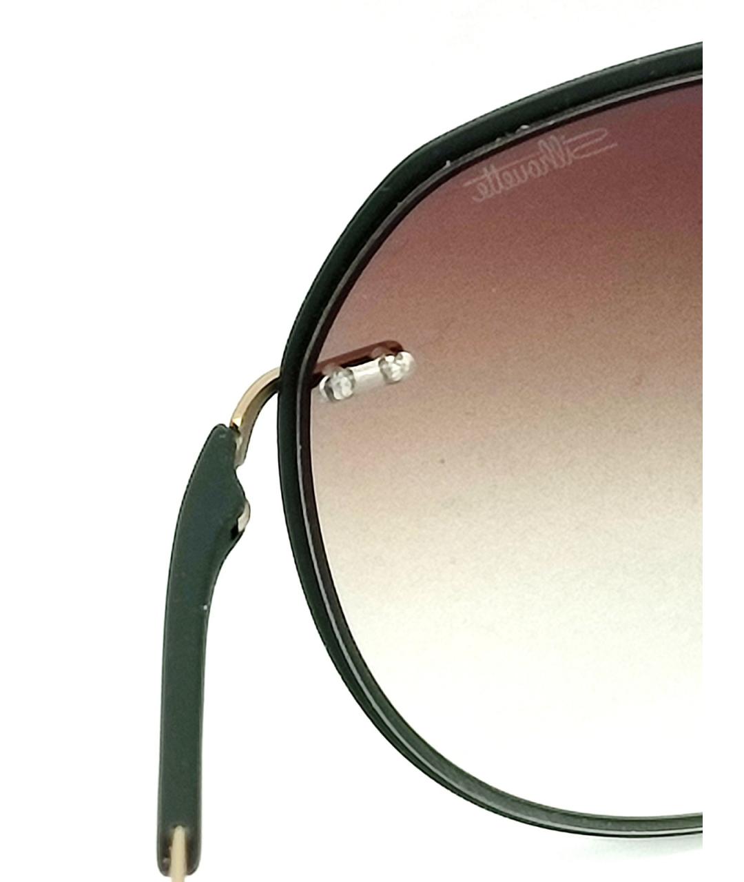 SILHOUETTE Коричневые металлические солнцезащитные очки, фото 6