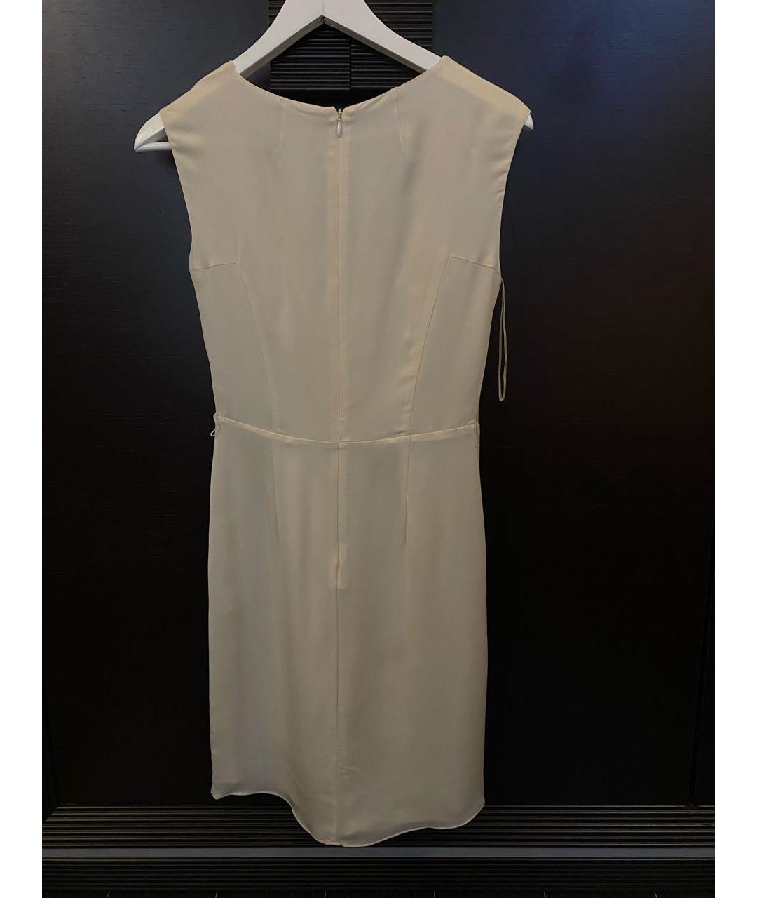 MICHAEL MICHAEL KORS Бежевое шелковое коктейльное платье, фото 2